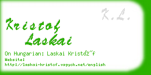 kristof laskai business card